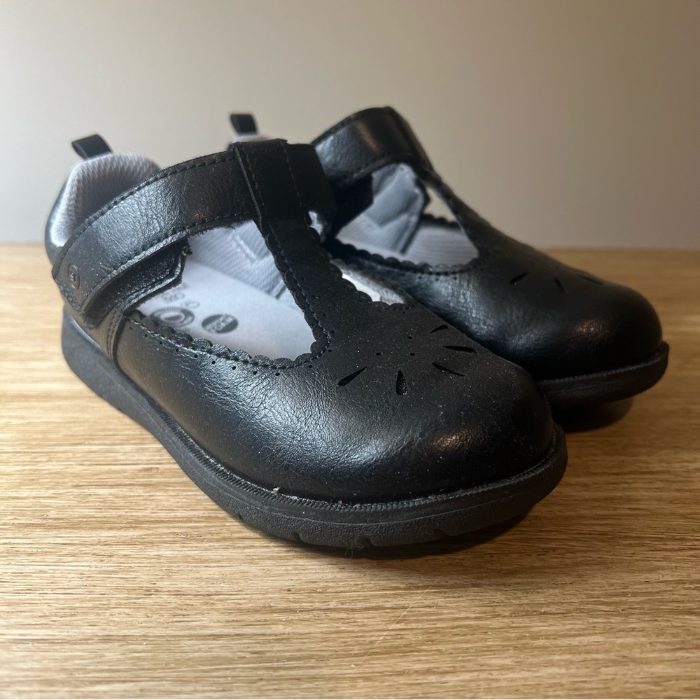 Stride Rite Black Mary Jane Dress Shoes with Textured Leather Size 11